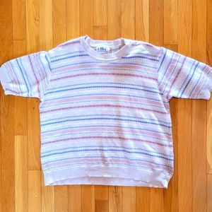 5/$20 Vintage 90s Tabi Nordic stripe patterned sweater tee shirt medium